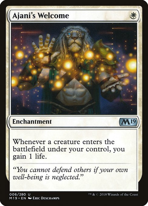 Ajani's Welcome (6) [Core Set 2019]