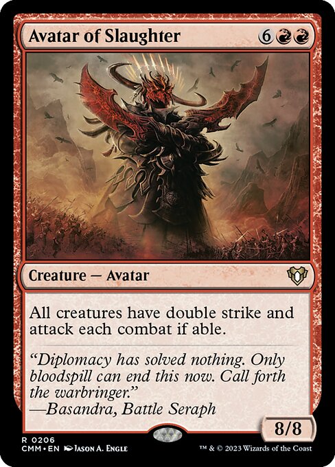 Avatar of Slaughter (206) [Commander Masters]