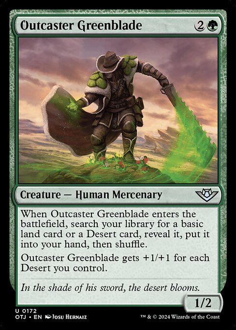 Outcaster Greenblade (172) [Outlaws of Thunder Junction]