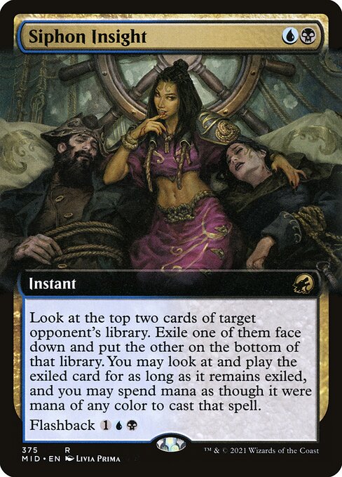 Siphon Insight (375) [Innistrad: Midnight Hunt] [Extended Art]