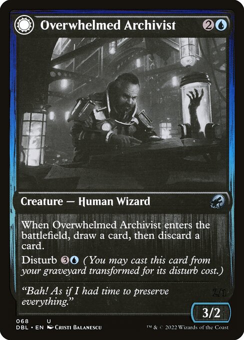 Overwhelmed Archivist // Archive Haunt (68) [Innistrad: Double Feature]