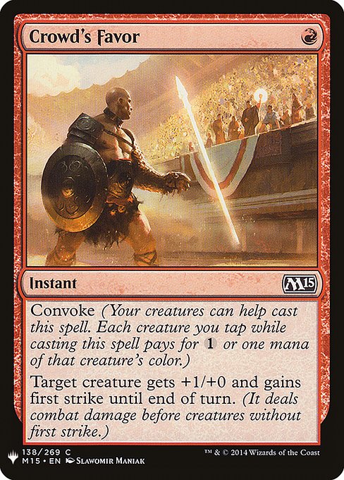 Crowd's Favor (M15-138) [The List]