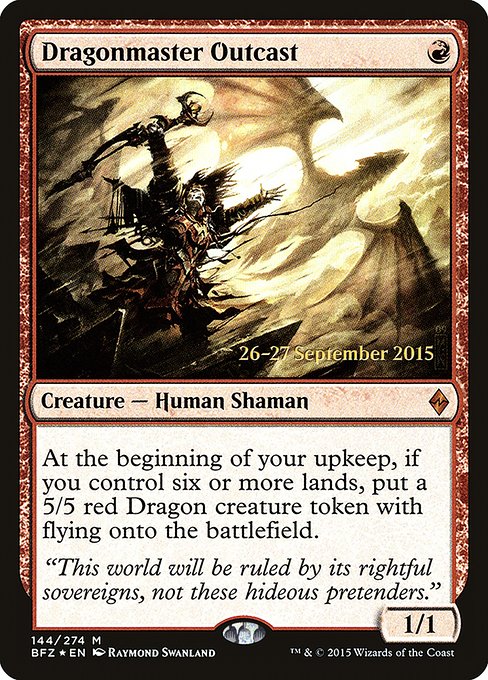 Dragonmaster Outcast (144s) [Battle for Zendikar Promos]