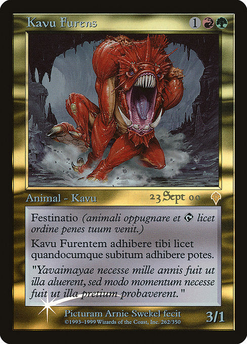 Raging Kavu (262) [Invasion Promos]