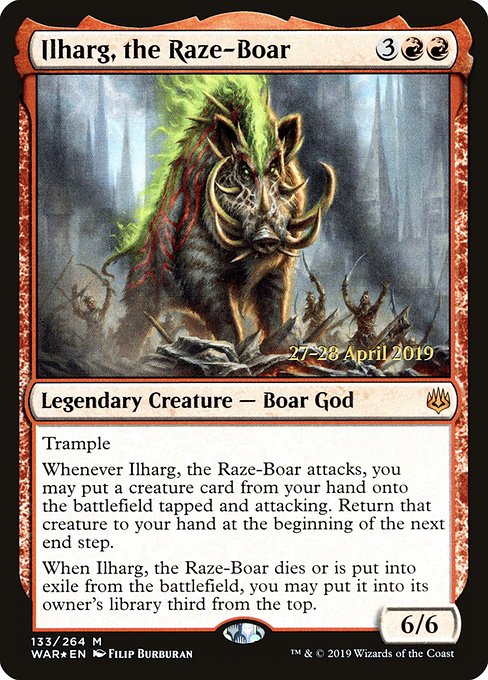 Ilharg, the Raze-Boar (133s) [War of the Spark Promos]