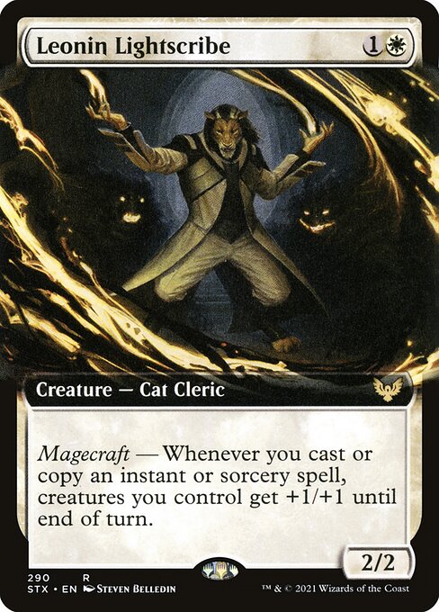 Leonin Lightscribe (290) [Strixhaven: School of Mages] [Extended Art]