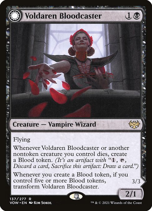 Voldaren Bloodcaster // Bloodbat Summoner (137) [Innistrad: Crimson Vow]
