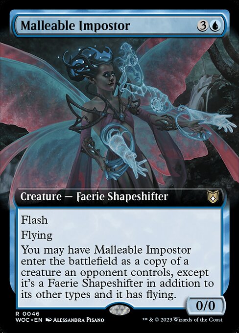 Malleable Impostor (46) [Wilds of Eldraine Commander] [Extended Art]