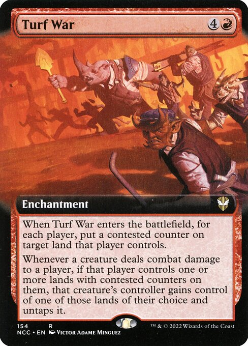 Turf War (154) [New Capenna Commander] [Extended Art]