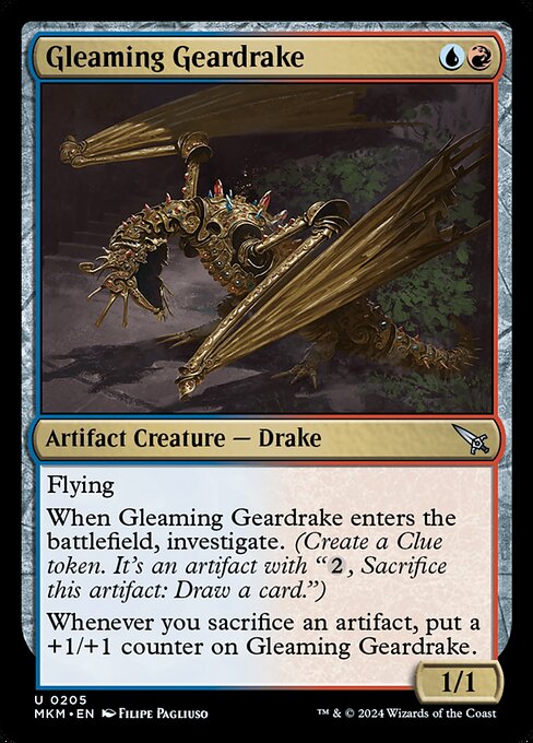 Gleaming Geardrake (205) [Murders at Karlov Manor]