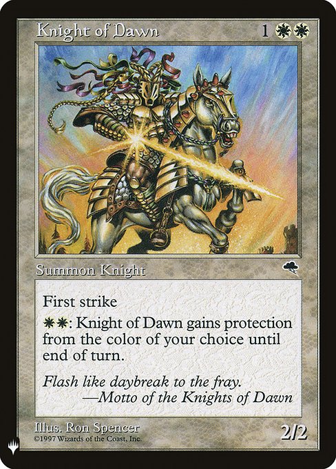 Knight of Dawn (TMP-26) [The List]