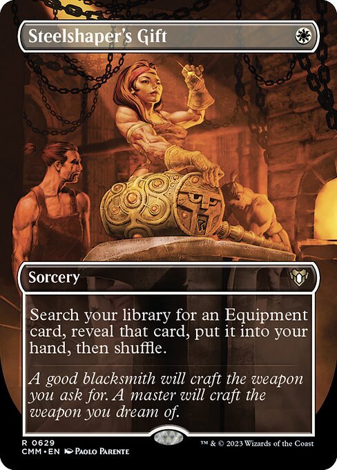 Steelshaper's Gift (629) [Commander Masters] [Borderless]