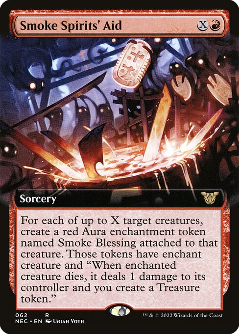 Smoke Spirits' Aid (62) [Neon Dynasty Commander] [Extended Art]