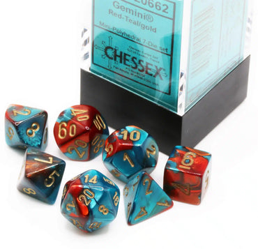 CHX20662 Mini Red-Teal/Gold Gemini 7PC image 0