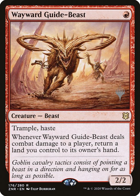 Wayward Guide-Beast (176p) [Zendikar Rising Promos]