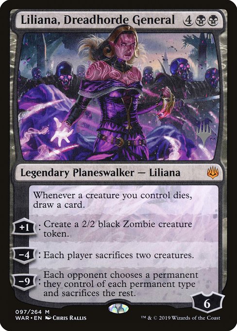 Liliana, Dreadhorde General (97p) [War of the Spark Promos]