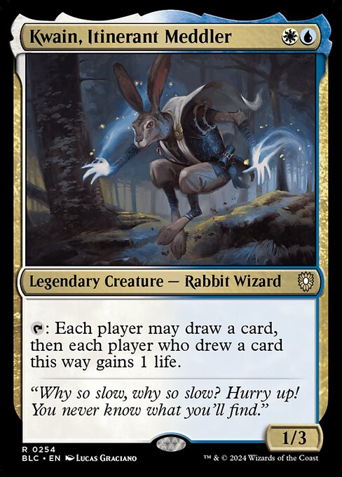 Kwain, Itinerant Meddler (254) [Bloomburrow Commander]