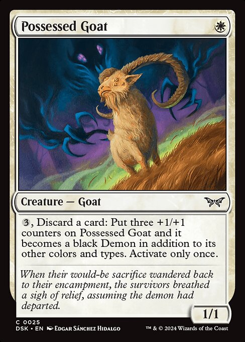 Possessed Goat (25) [Duskmourn: House of Horror]