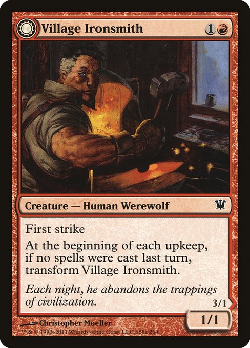 Village Ironsmith // Ironfang (168) [Innistrad]