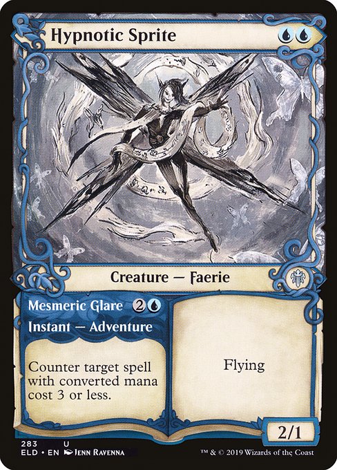 Hypnotic Sprite // Mesmeric Glare (283) [Throne of Eldraine] [Showcase]