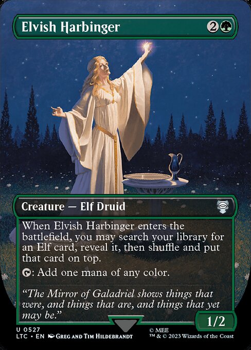 Elvish Harbinger (527) [Tales of Middle-earth Commander] [Borderless]