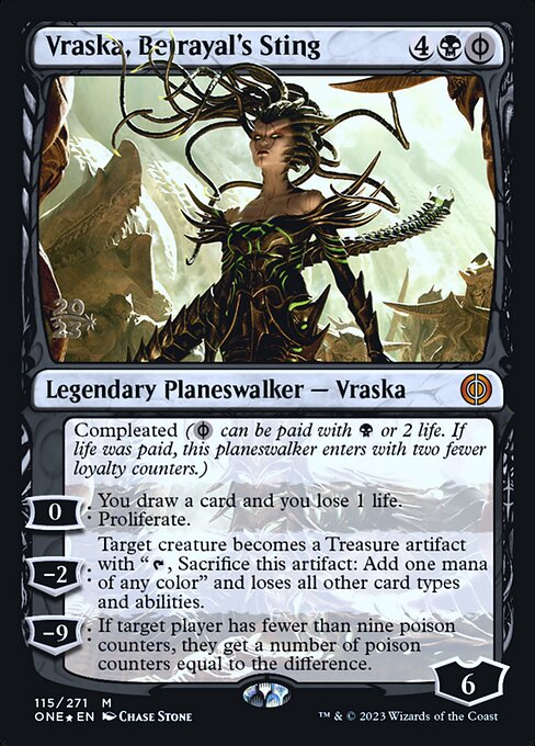 Vraska, Betrayal's Sting (115s) [Phyrexia: All Will Be One Promos]