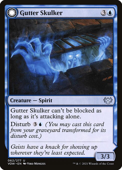 Gutter Skulker // Gutter Shortcut (62) [Innistrad: Crimson Vow]