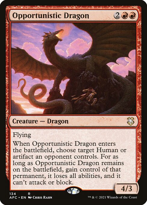Opportunistic Dragon (134) [Forgotten Realms Commander]