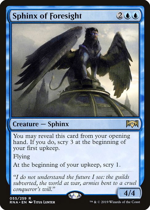 Sphinx of Foresight (55) [Ravnica Allegiance]