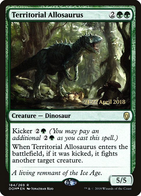 Territorial Allosaurus (184s) [Dominaria Promos]