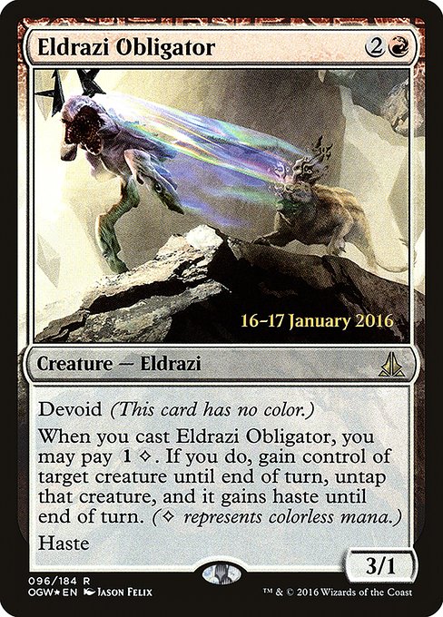 Eldrazi Obligator (96s) [Oath of the Gatewatch Promos]