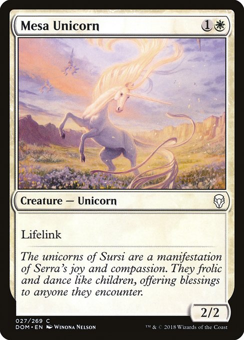 Mesa Unicorn (27) [Dominaria]