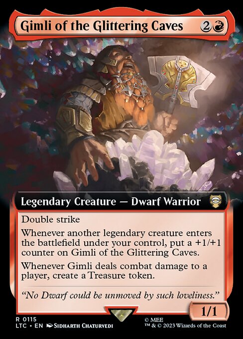 Gimli of the Glittering Caves (115) [Tales of Middle-earth Commander] [Extended Art]
