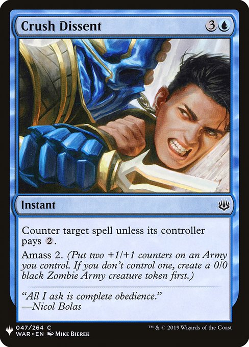 Crush Dissent (WAR-47) [The List]