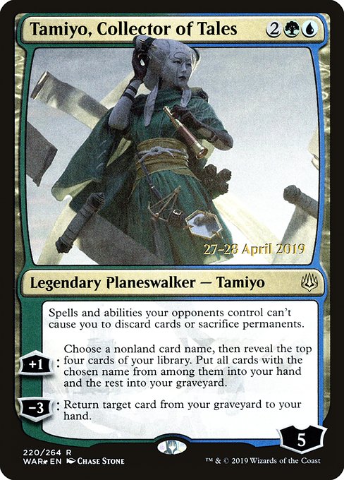 Tamiyo, Collector of Tales (220s) [War of the Spark Promos]