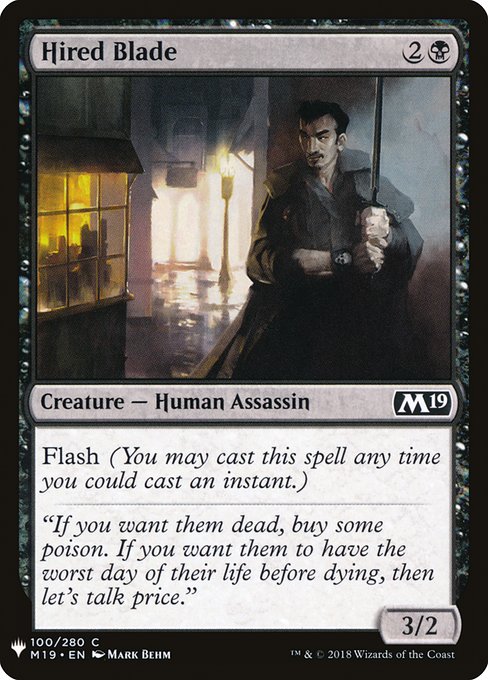 Hired Blade (M19-100) [The List]