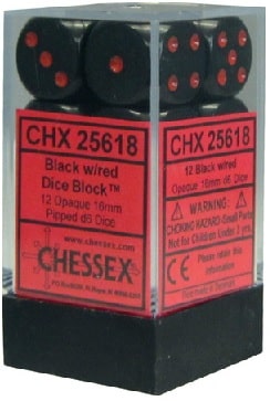 CHX25618 Black/Red Opaque 12 D6 image 0