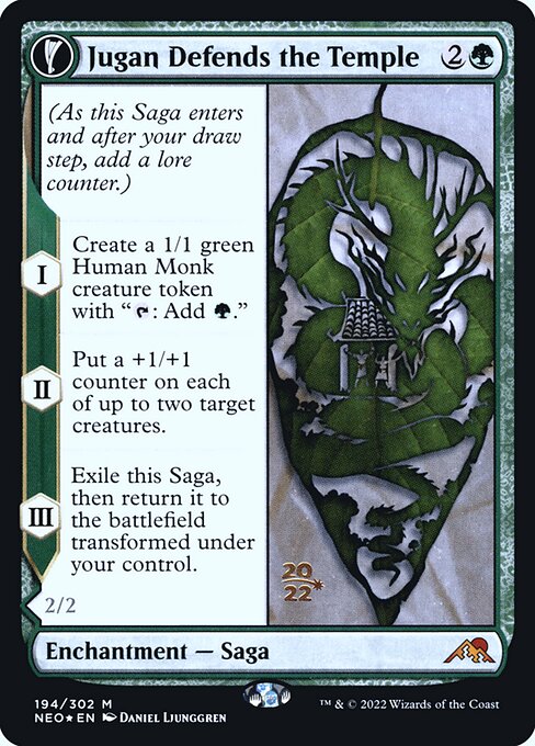 Jugan Defends the Temple // Remnant of the Rising Star (194s) [Kamigawa: Neon Dynasty Promos]