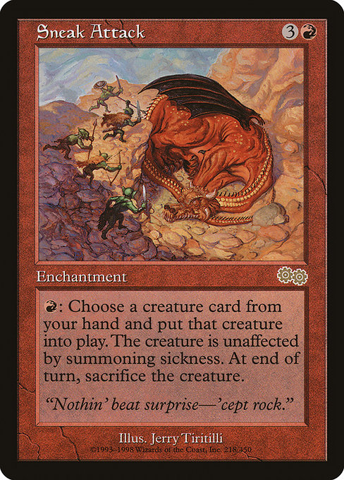Sneak Attack (218) [Urza's Saga]