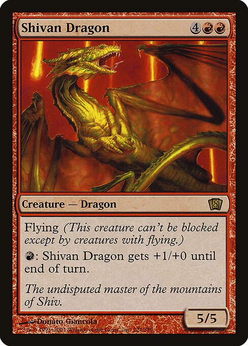 Shivan Dragon (221★) [Eighth Edition]