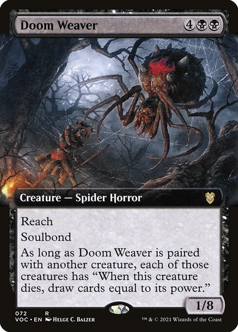 Doom Weaver (72) [Crimson Vow Commander] [Extended Art]
