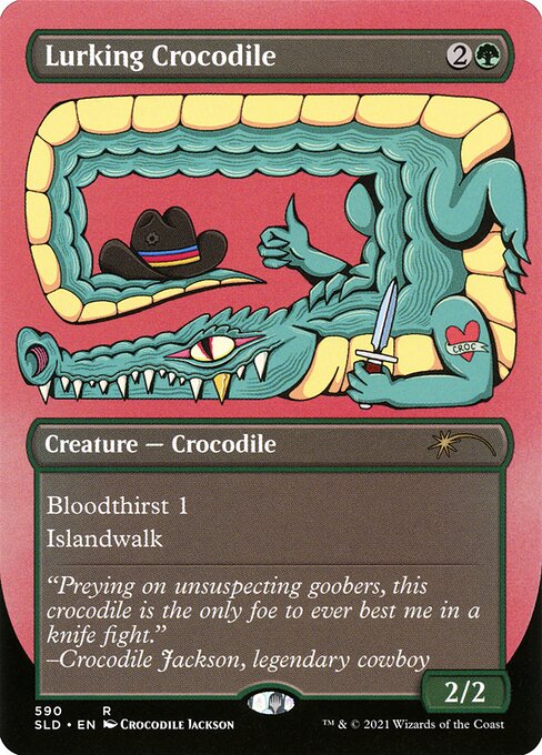 Lurking Crocodile (590) [Secret Lair Drop] [Borderless]