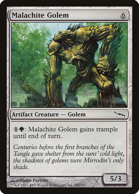 Malachite Golem (202) [Mirrodin]