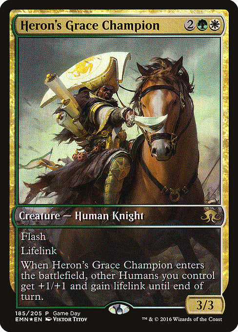 Heron's Grace Champion (185) [Eldritch Moon Promos]