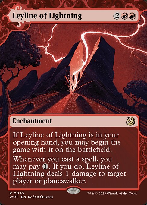 Leyline of Lightning (45) [Wilds of Eldraine: Enchanting Tales] [Showcase, Borderless]