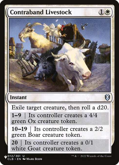Contraband Livestock (CLB-12) [The List]