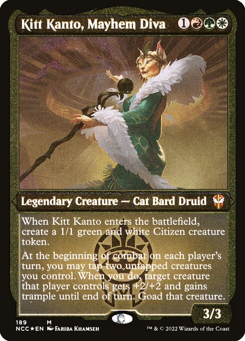 Kitt Kanto, Mayhem Diva (189) [New Capenna Commander] [Etched]