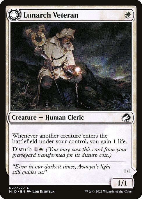 Lunarch Veteran // Luminous Phantom (27) [Innistrad: Midnight Hunt]