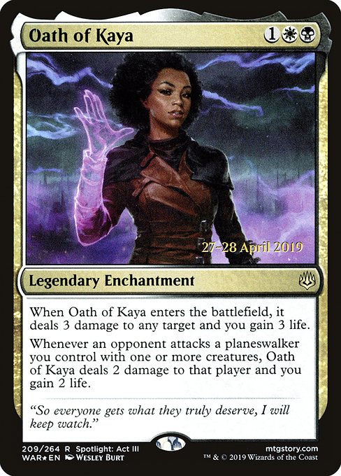 Oath of Kaya (209s) [War of the Spark Promos]