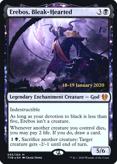 Erebos, Bleak-Hearted (93s) [Theros Beyond Death Promos]